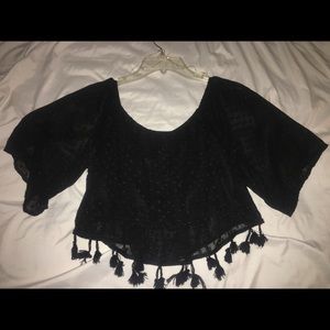 LA HEARTS from PACSUN black crop top